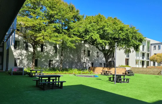 Courtyard of the UCT student residences