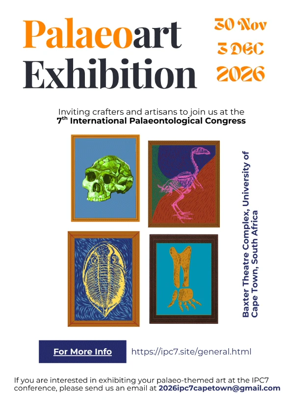 Palaeoart Exhibition flyer, IPC7 2026